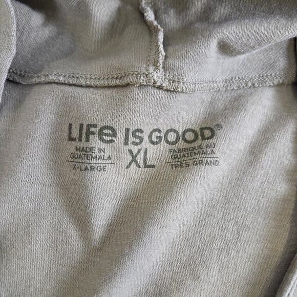 LIFE IS GOOD Womens XL Girls Night Out Camping Hoodie/ Tunic Long Sleeve Green - Picture 4 of 6